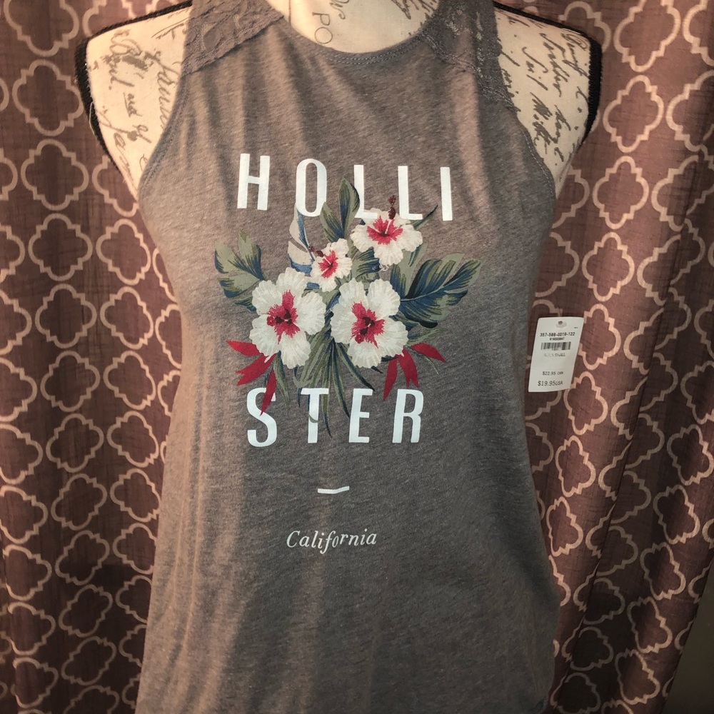 Grey hollister tank top